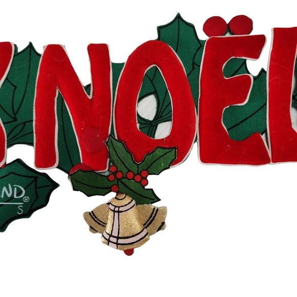 Vtg Disneyland Paris Christmas Wall Hanging Garland Joyeux Noel Mickey Minnie - Picture 5 of 12